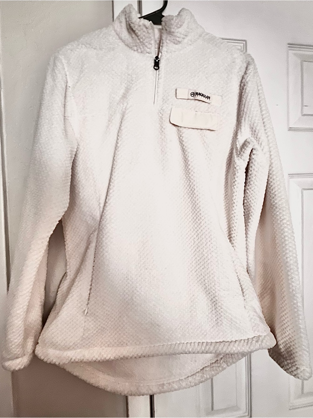 Magellan Outdoors Cream Sherpa Half-Zip Fleece Pullover